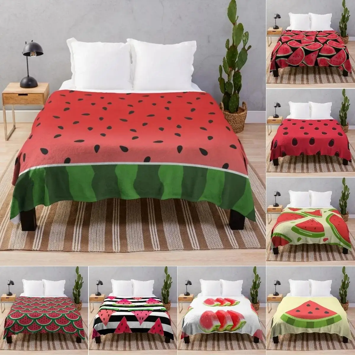 

Мягкое одеяло-плед «Красный Арбуз» из легкого фланелевого флиса, размер Queen, для дивана, кровати, путешествий, кемпинга, для детей и взрослых