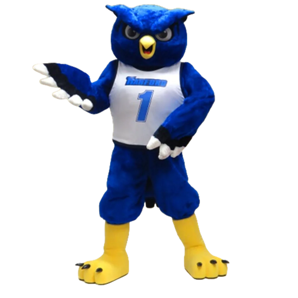 mascot BLUE Night Owl Mascot Costume Adult Cartoon HOOT THEME Anime Cosplay Costumes Mascotte Fancy Dress Kits 2078