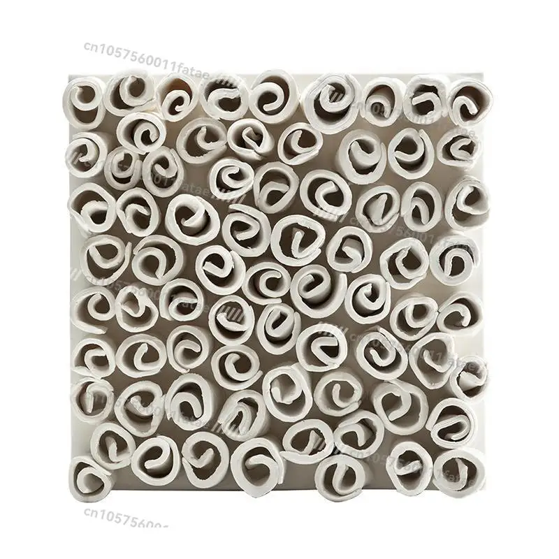 

Квадратное украшение стены ручной работы, украшение стены, фон, стена, креативное керамическое украшение для дома, простой ветровой кулон