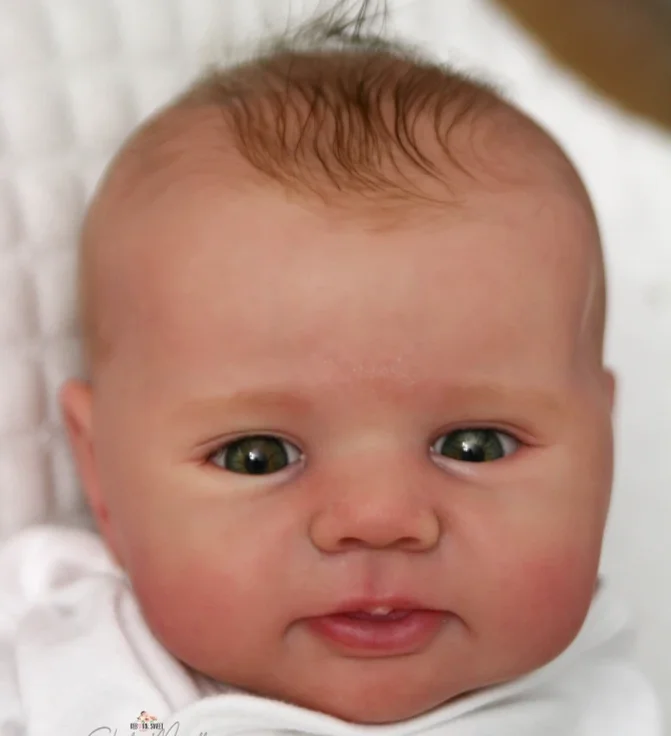 NPK 18inch DIY Reborn Doll Kit Unfinished Unpainted Unassembled Fresh Color Doll Parts with Cloth Body for Artists