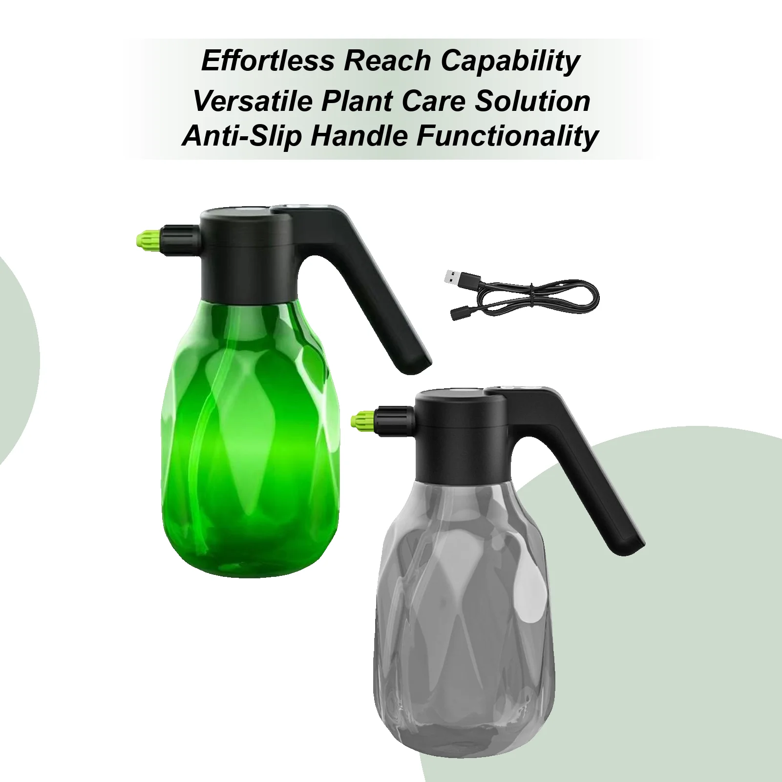 

Electric Sprayer Bottle 2L Rechargeable Cleaning Tool Portable Electric Spray Bottle For Gardening Lawn Yard Grass Car Cleaning