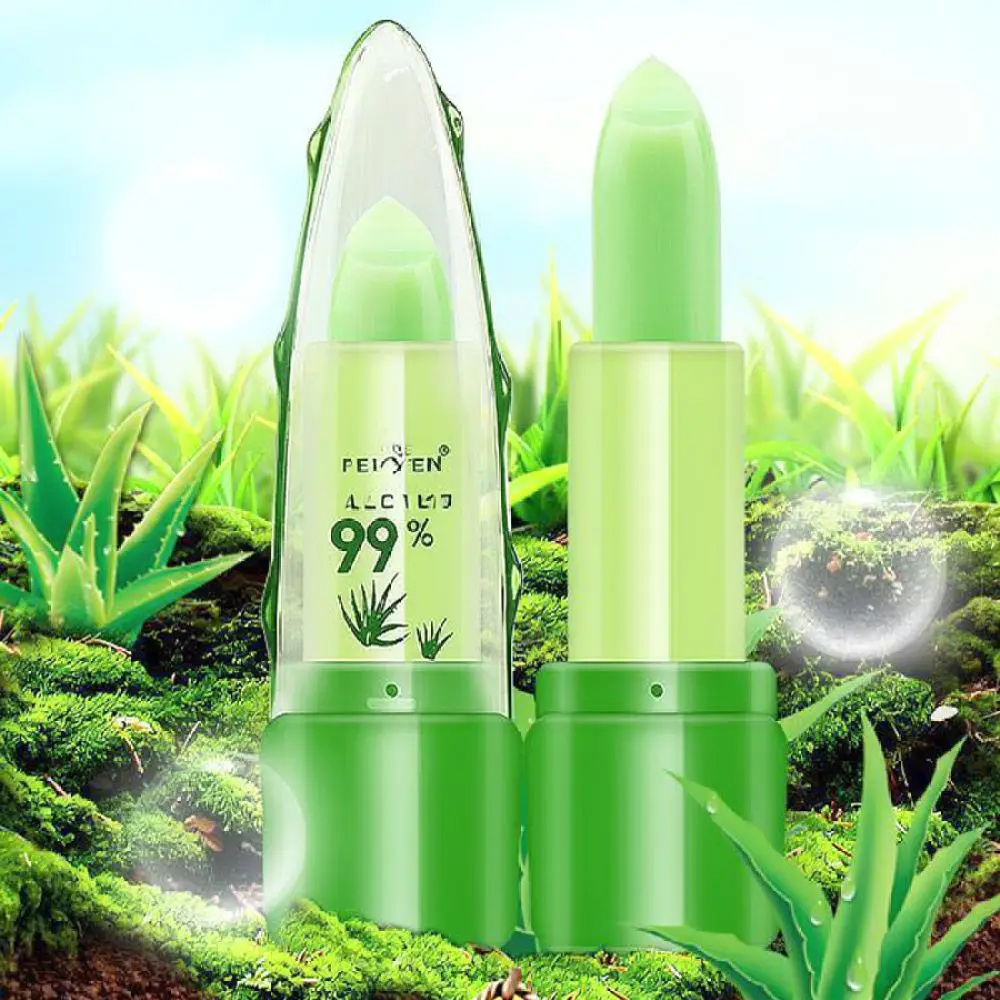 For Penifen Aloe Vera Color Changing Lipstick Moisturizing Waterproof Long Lasting Hydrating Lip Tint Makeup Balm