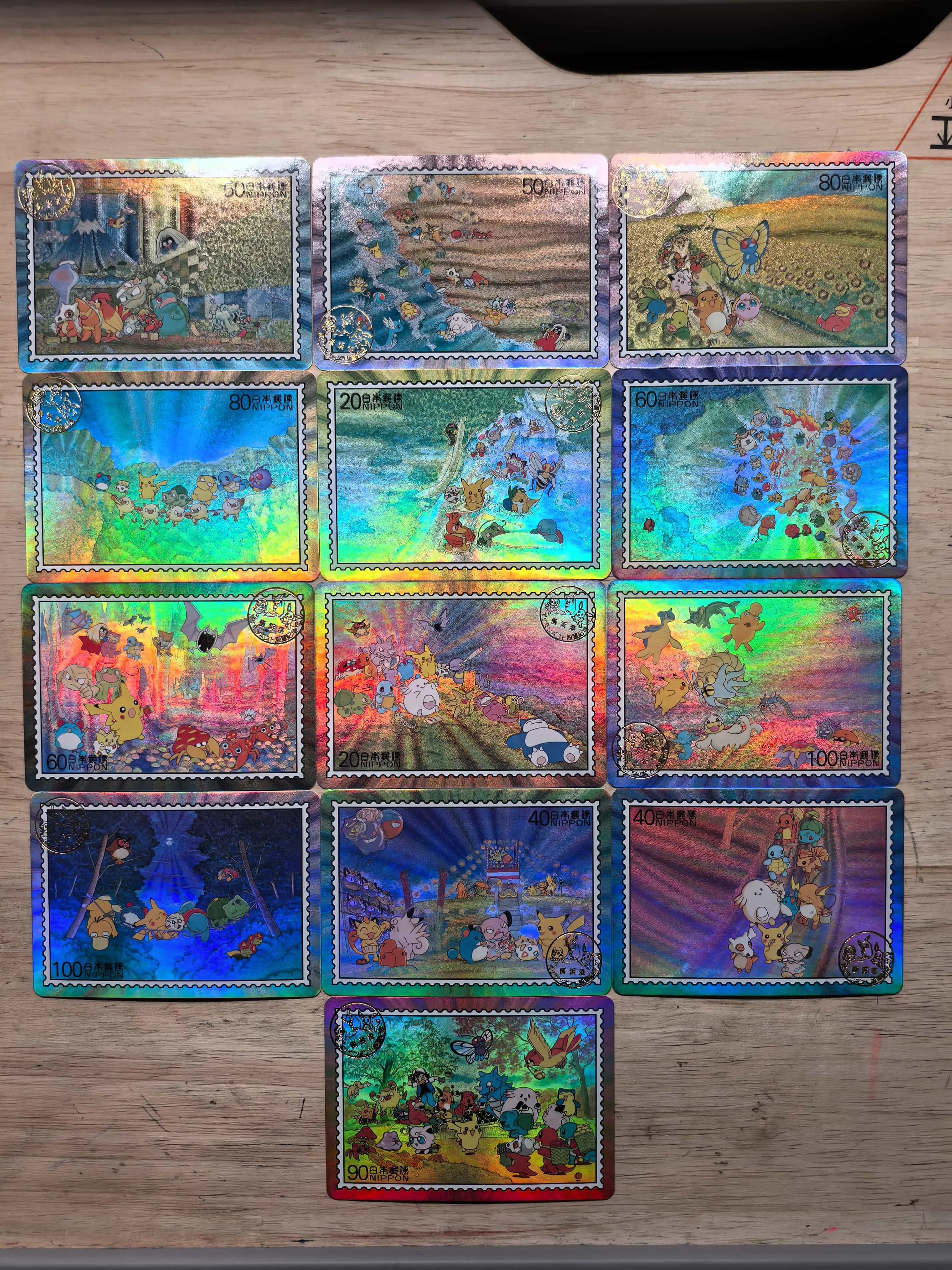 Anime Game Card DIY Stamp Edition Snorlax Charizard Eevee High Quality Texture Shiny Toy Hobby Collection Card Boys  Presents