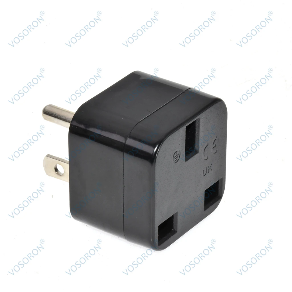 UK to USA Wall Plug Adapter,Grounded USA Visitors Travel Converter, Converts all type G Plugs from United Kingdom UK Singapore