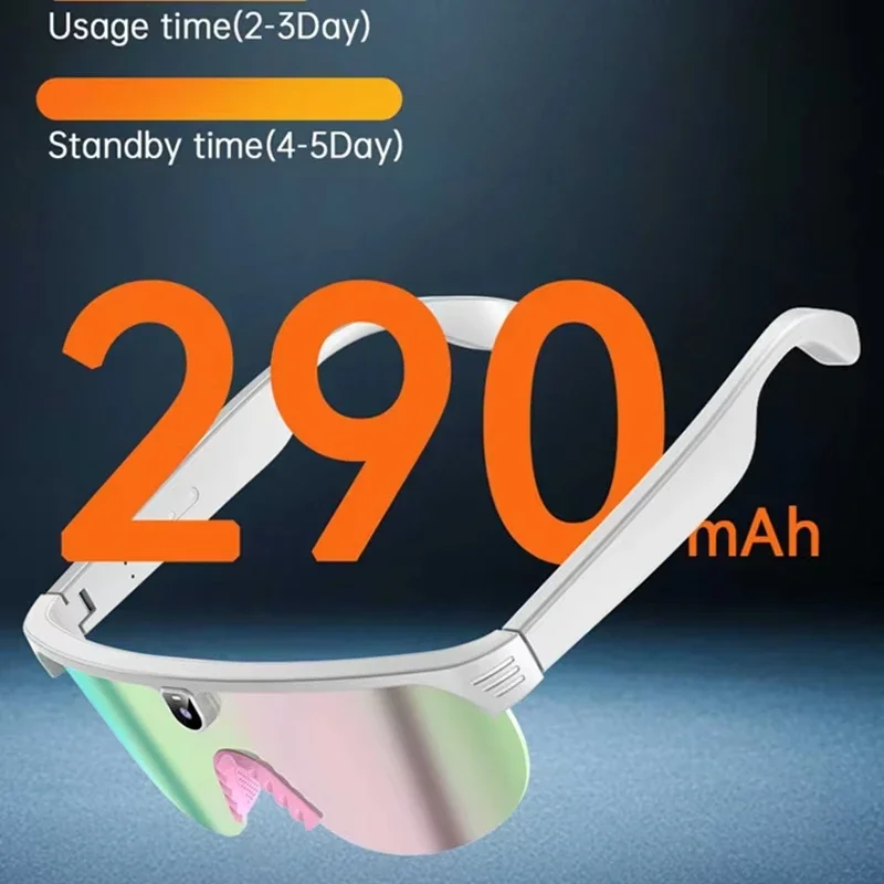 Noble Vernal AI Smart Glasses Men Cycling Glasses Camera Video Recording Translation Sunglasses Bluetooth Call Music Sports