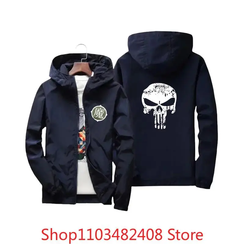 Primavera e autunno 2024 Streetwear top uomo cerniera Parka con cappuccio giacca da campeggio all\'aperto giacca impermeabile da sole stile sportivo