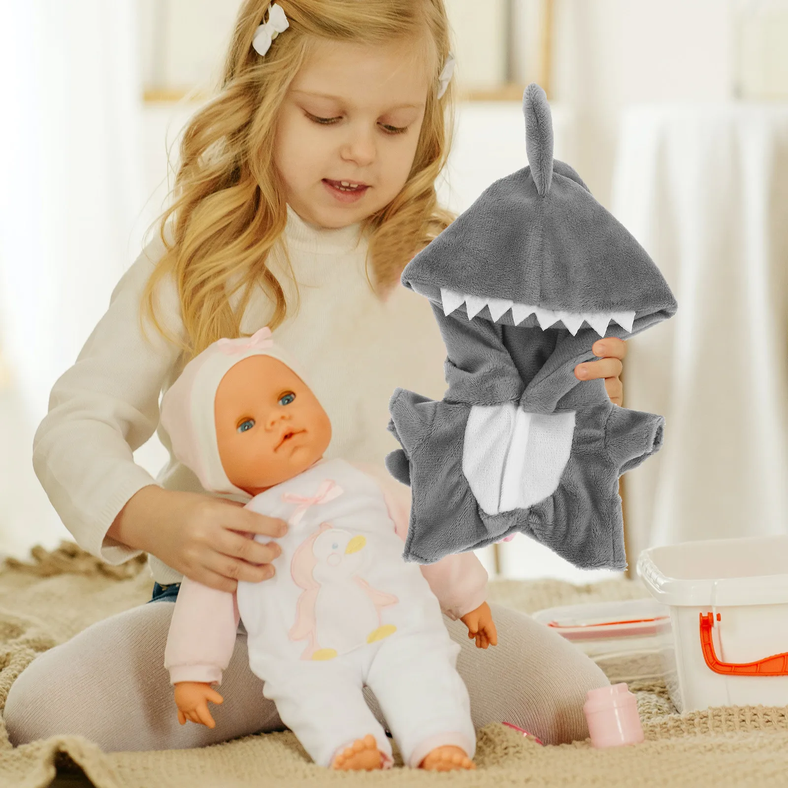 

Shark Shaped Dinosaur One-Piece Costume Soft Comfortable Lovely Clothes for Kids Clothes Accessories