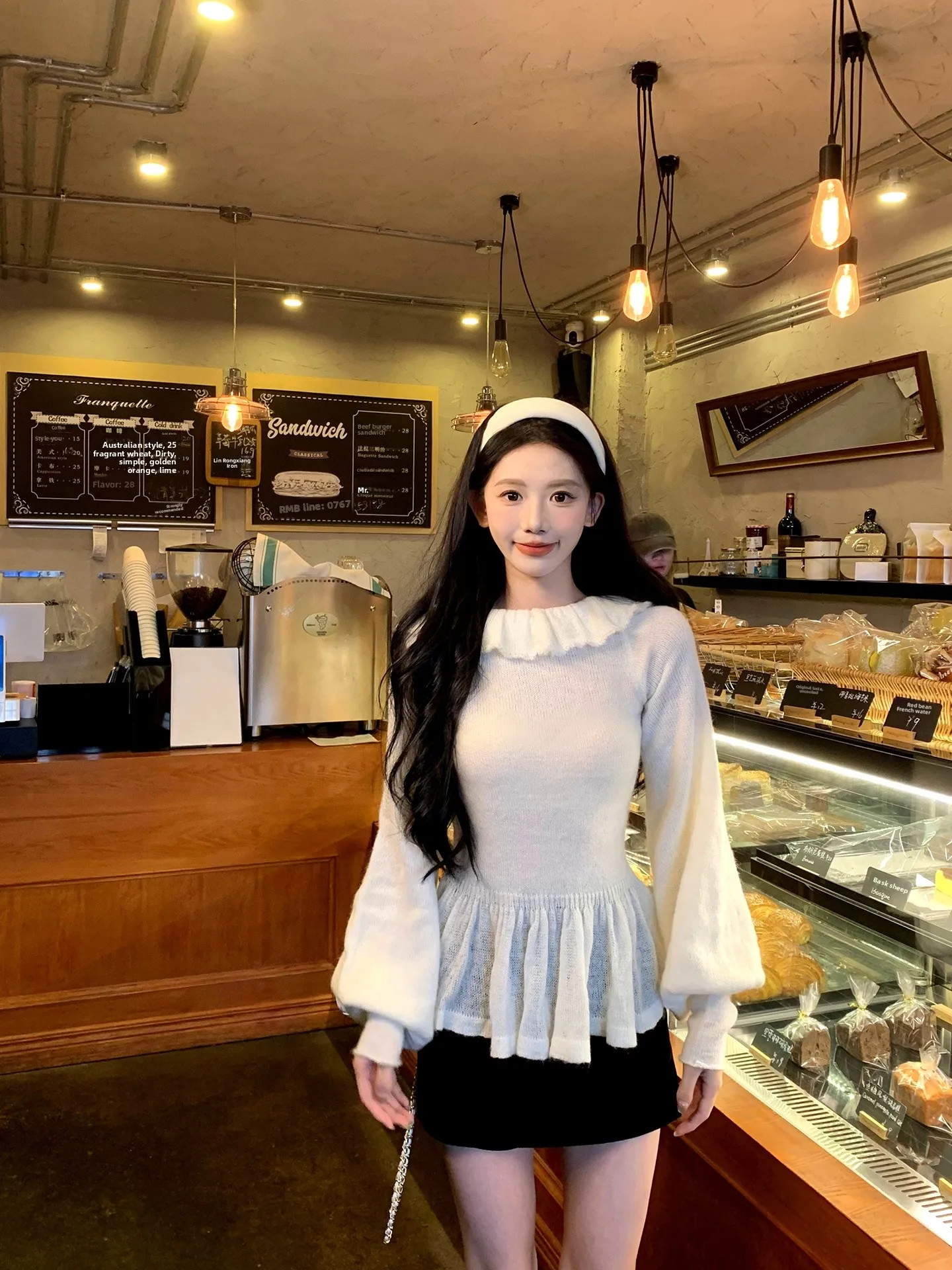 

Женский вязаный топ с эффектом похудения Long Sve, повседневная одежда с капюшоном Sle kett, классическая ткань, первоначальная осенняя одежда