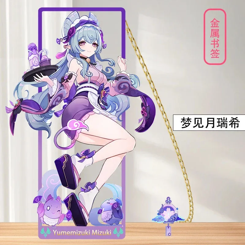 Genshin Impact Metal Hollow out Bookmark Student Stationery Signboard Gift Dreaming of Yuerui Mellie Evareza