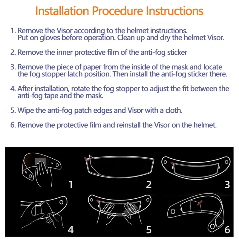 Anti Fog Film for NEXX SX.100 SX.100R Y100 Y100R X.R2 X.R3R Visor Motorcycle Helmet pin Anti-Fogging Stickers Snap On Inserts 6