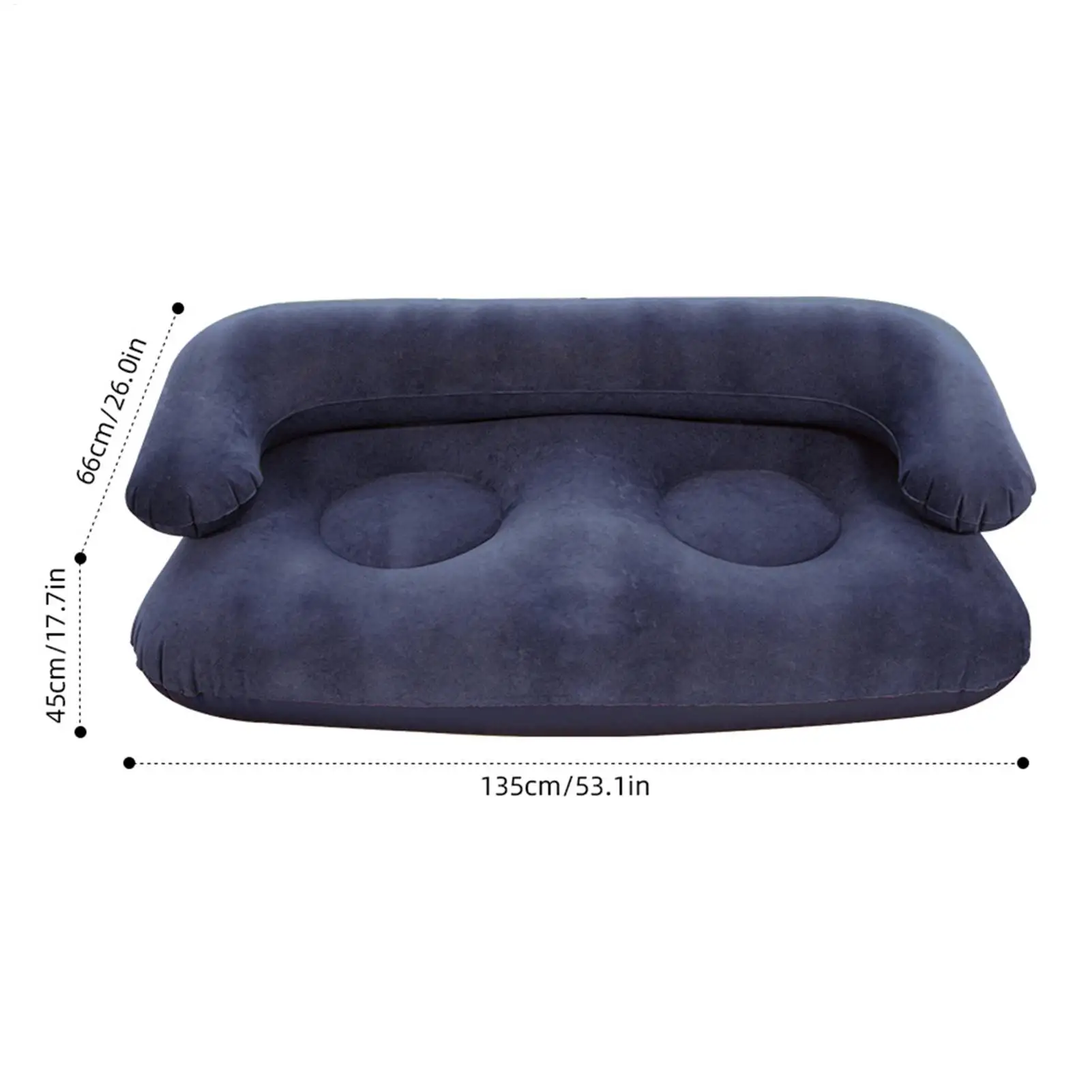 Double Inflatable Air Sofa Two-Seater Lazy Couch Heavy Duty Leak Proof Inflatable Lounge Furniture Indoor Outdoor Camping view 6