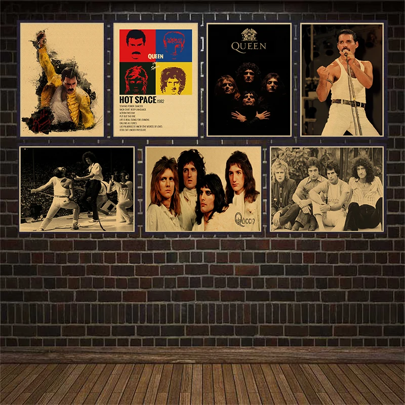 

Bohemian Rhapsody Movie Freddie Mercury Rock Band Queen Print Art Canvas Poster For Living Room Decor Home Wall Picture