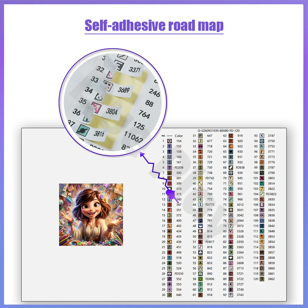 Sowa 120 kolorów AB Fairy Dust Resin Sticky Legend Diamond Painting Mosaic Cartoon Haft Cross Stitch Set Animal Rose Decor