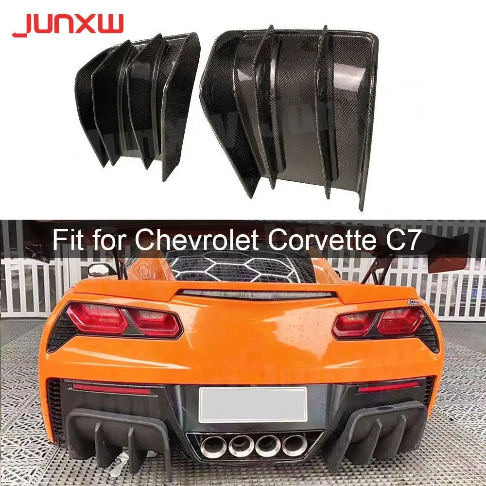 Carbon Fiber Design Style Rear Diffuser Fit for Chevrolet Corvette C7 2014-2017 Car Styling Rear Lip Splitter Car Accessories