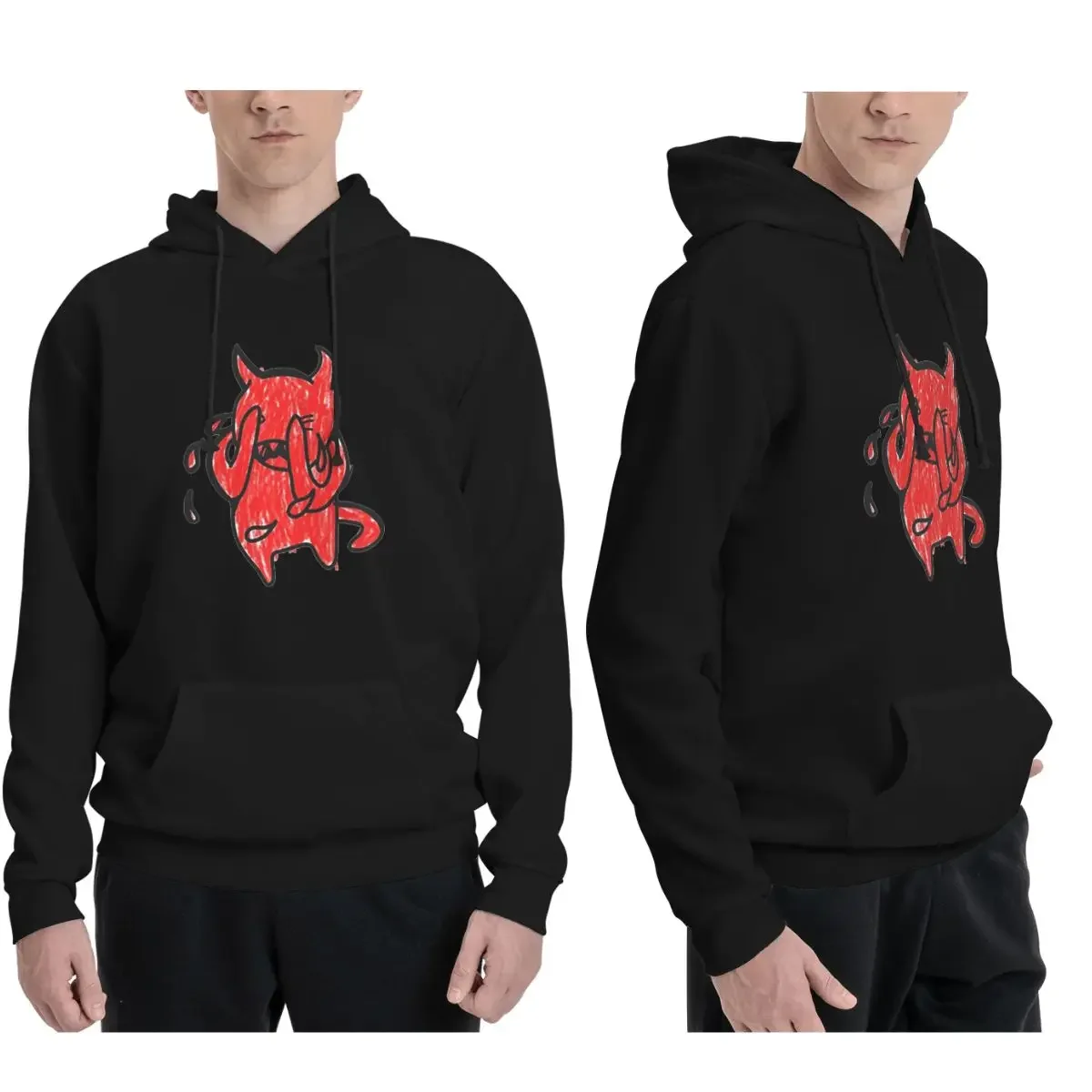 Crying Devil Hoodies Men's Women Casual Pullover Sweatshirts Harajuku Long Sleeve Streetwear Autumn Winter