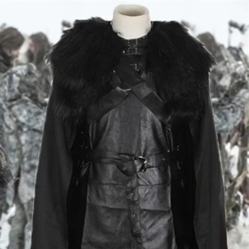 XT8TV جون سنو تأثيري حلي الكبار للجنسين الأسود القتال موحدة البدلة هالوين الزي أداء الحفلات لعب الأدوار @ XT6!