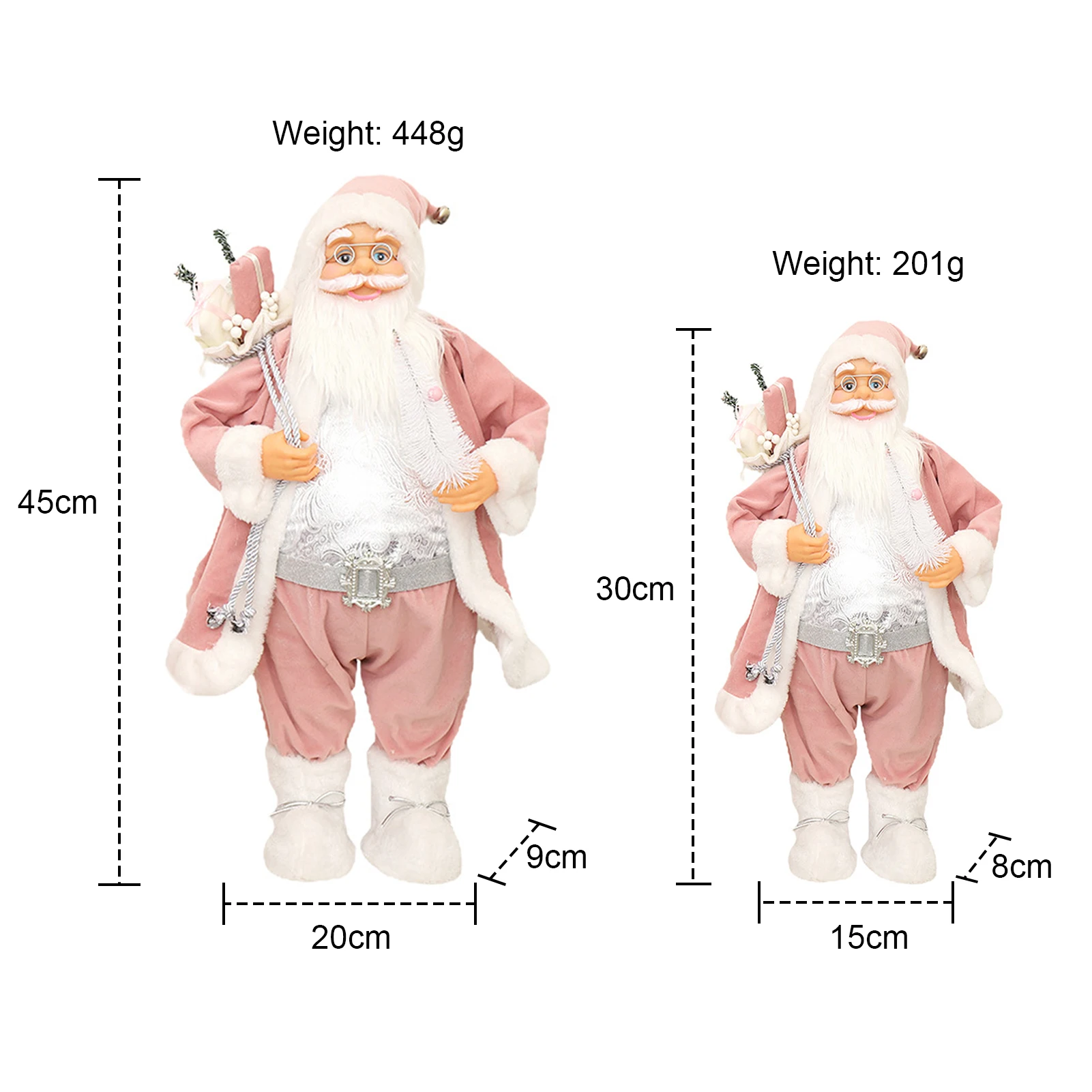 Plush Santa Claus Snowman Ornament  Christmas Plush for Home Festival Party Decoration Supply