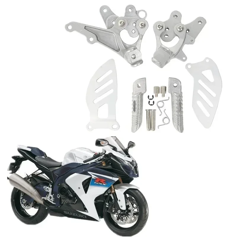 For Suzuki GSX-R 1000 2009-2016 GSXR 600 750 2011-2018 Motorcycle Acsessories Front Rider Foot Pegs Footrest Bracket Parts