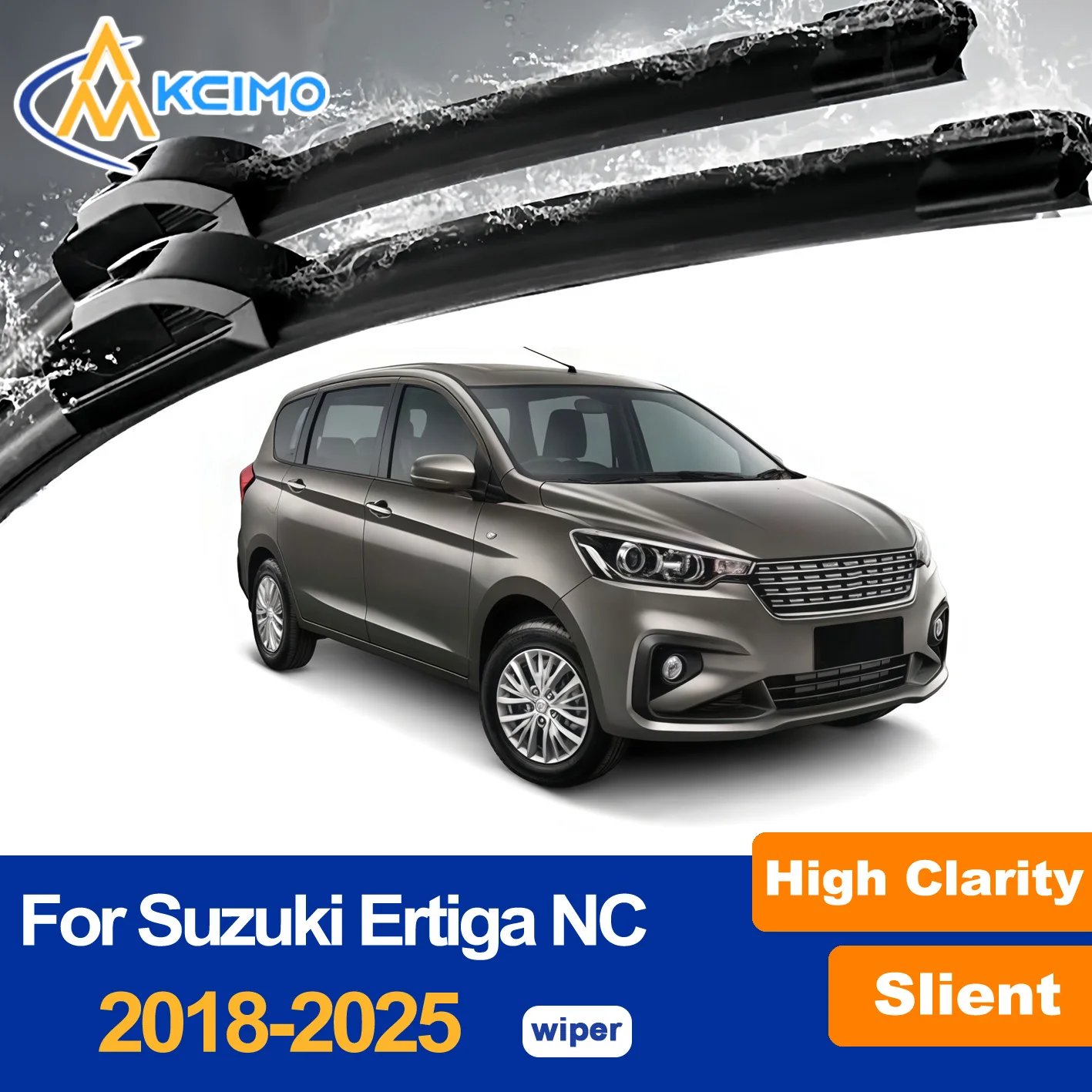 

2PCS Front Windshield Wiper Blades Replacement For Suzuki Ertiga NC 2018-2025 All-Weather Rubber Windshield Wipers