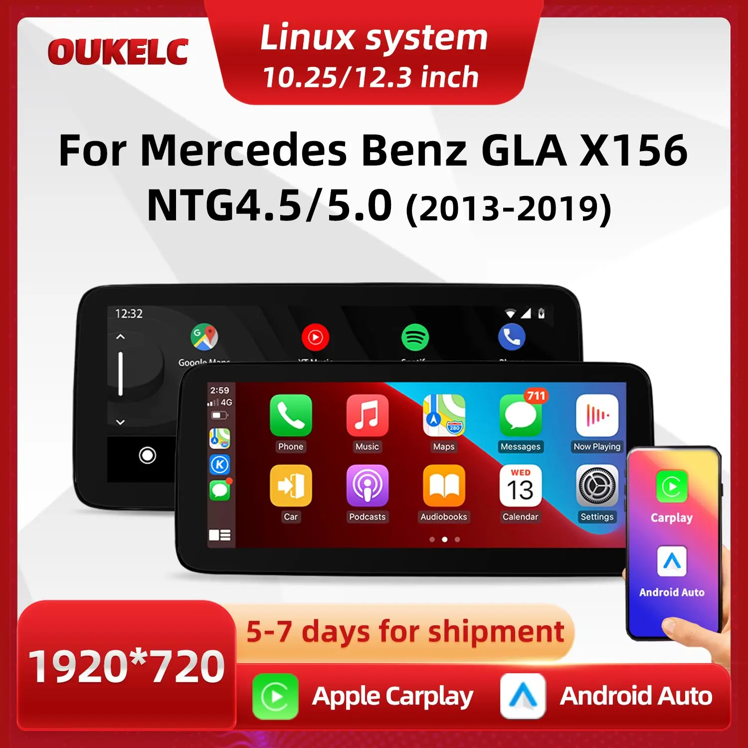 

For Mercedes Benz GLA X156 NTG4.5 NTG5.0 Multimedia Video Player Wireless Carplay BT Stereo Car Radio Android Auto Monitor Scree