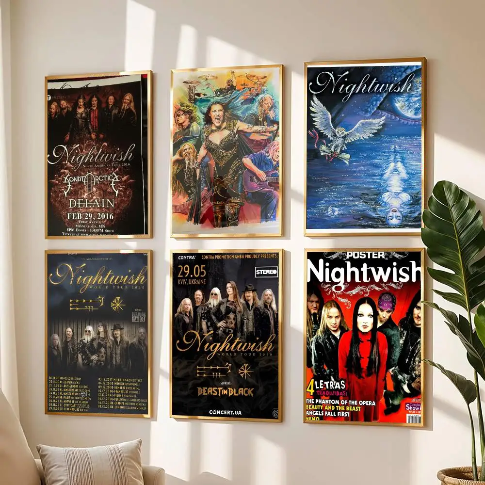 band N-Nightwish-H Painting Calligraphy Boho Botanical Decor for Living Room  Elegant Home Style