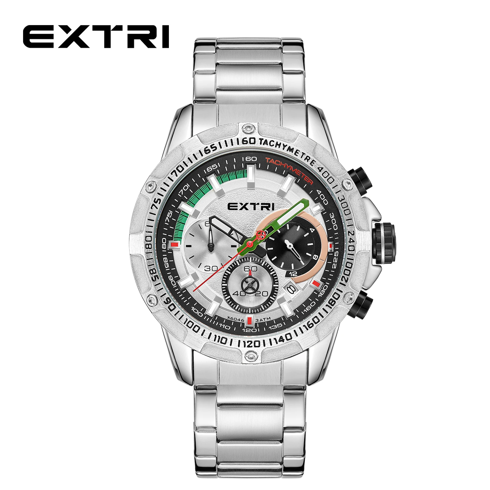 Extri Branded China Factory Sale Solid Stainless Steel Band Stylish Luxury Men's Watches Items Reloj Hombre