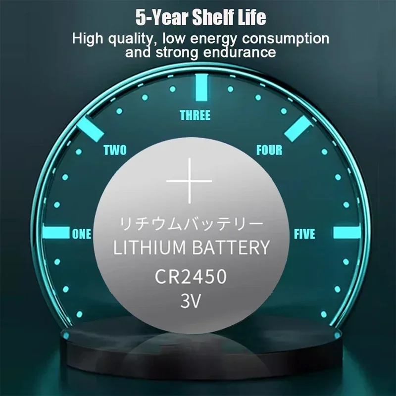 10-100ชิ้นนาฬิกา CR2450 KCR2450แบตเตอรี่5029LC LM2450 DL2450 ECR2450 BR2450 CR 2450 3V 600mAh แบตเตอรี่ลิเธียมเซลล์เหรียญ