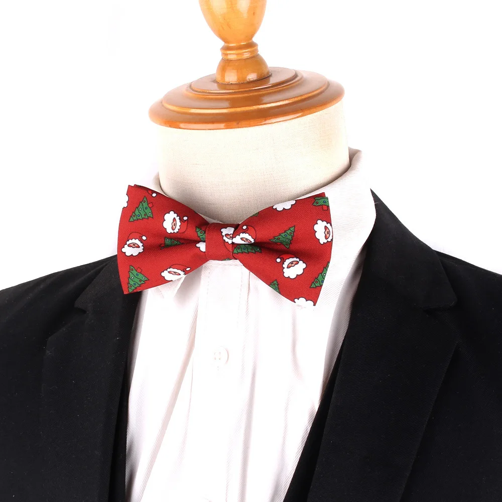 Christmas Bow Tie Christmas Tree Elk Snowman Santa Claus Pattern Bowties For Men's Party Good Gifts Bow T