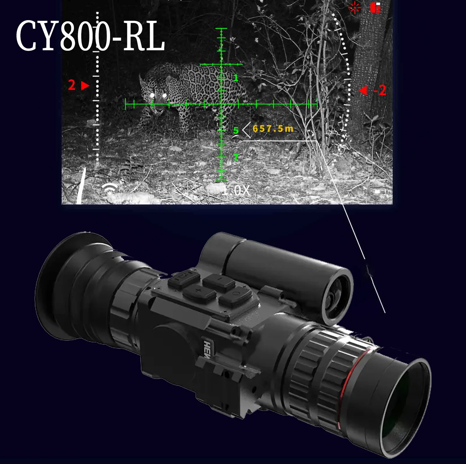 6x Optical Magnification CY800-RL Night Vision Scope Waterproof Night Digital Hunting Scope Camera Monocular with 3 Color Mode