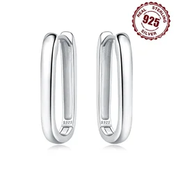 925 Sterling Silver Simple Versatile Earrings Jewelry Versatile Hoop Earrings For Women Jewelry Fine Birthday Party Gifts