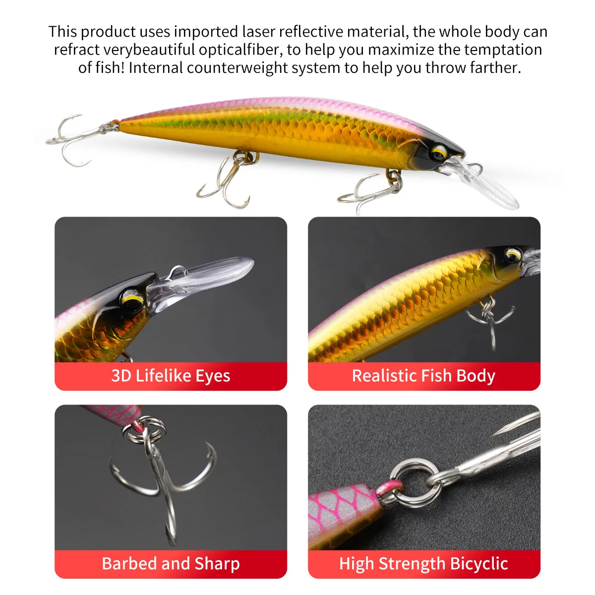 Sea fishing lure Long casting Minnow 11cm 38g Sinking Fishing Lure Saltwater Artificial Bait Plastic Wobbler Fishing Accessory