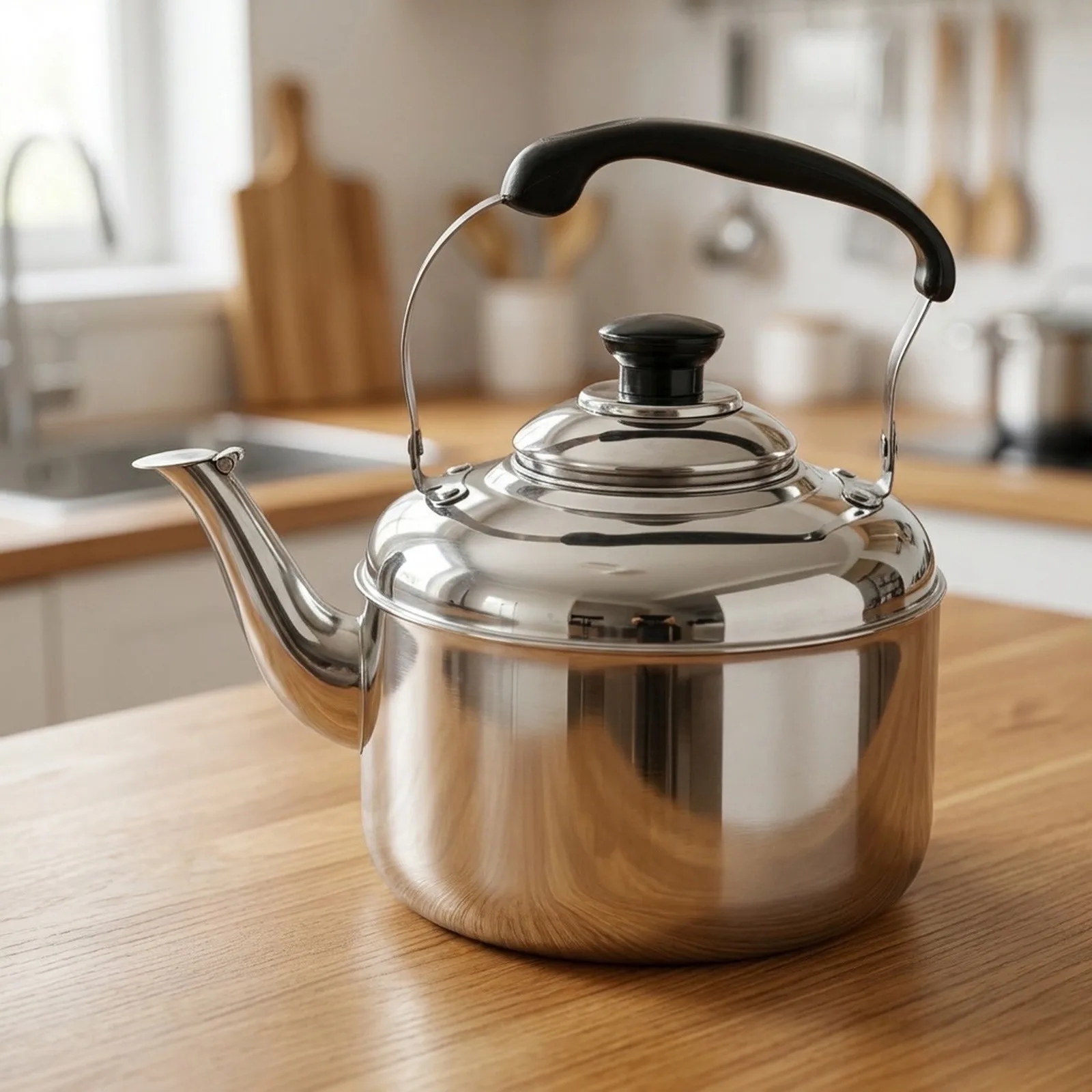 For Induction-Suitable Stainless Steel Whistling For Kettle with Boil Notification and User-Friendly Spout Geometry - view 2