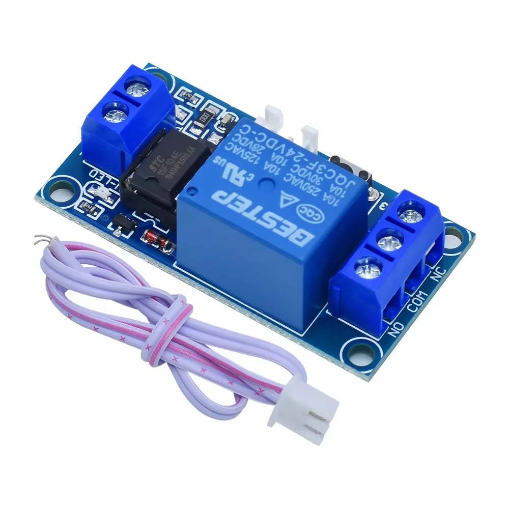 Single-key bistable one-key start-stop self-locking relay module Single chip microcomputer control relay 5V12V24V