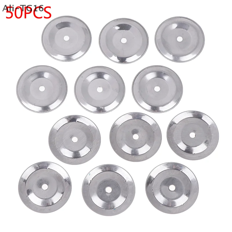 50 قطعة جرس الدف الدائري جلجل جرس الحديد ل Handbell الكنيسة طبل كمين الدف حلقة جلجل تأثير #1