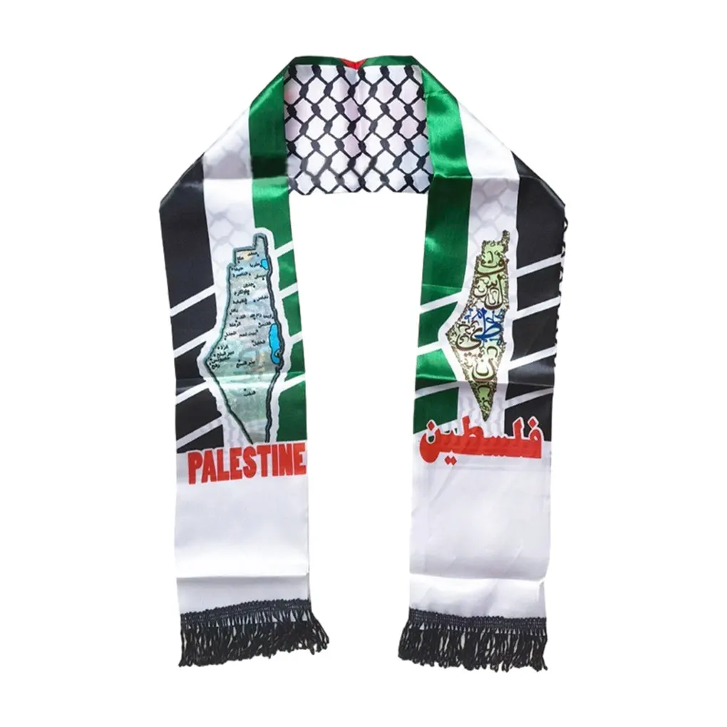 

Breathable Palestine Shawl Skin-friendly Fabric Comfortable Wear Palestine National Day Scarves