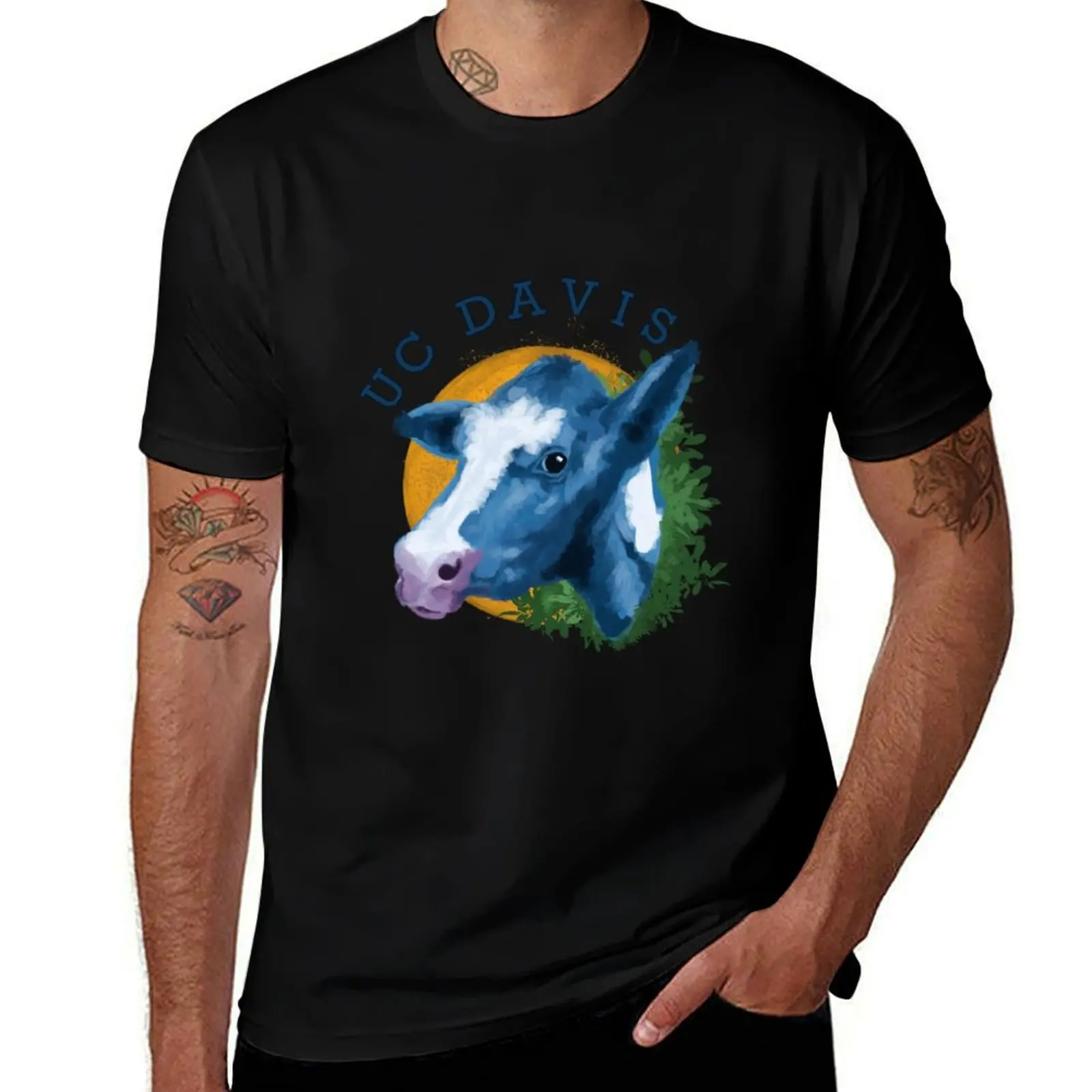 

Blue UC Davis Cow T-Shirt funny t shirts man T-Shirt