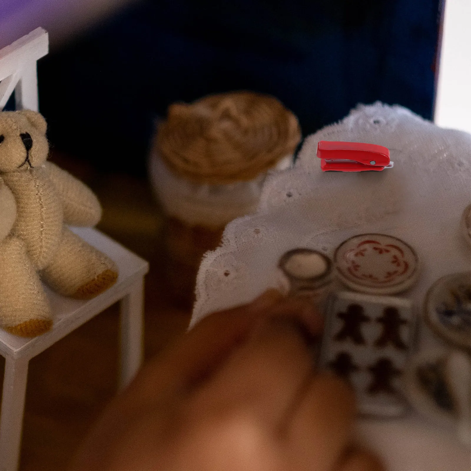 

Stapler Miniature House Decoration Durable Smooth Versatile Mini Stapler Dollhouse Supplies Miniature Stationery