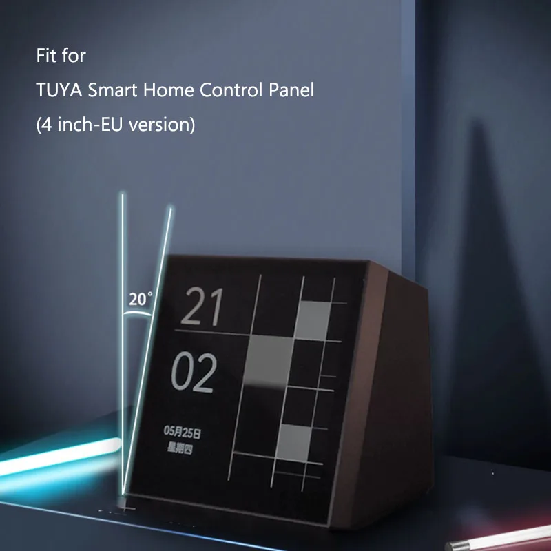 RAISE Panel Stand for TUYA 4 inch Smart Home Control Panel, Place The Wall Panel on The Table, Black (not included panel)