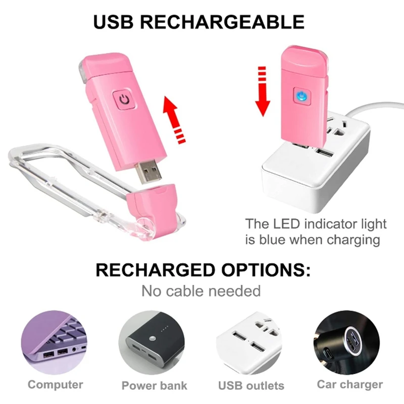 USB Rechargeable LED Bookmark Book Lamp  Flexible Bright Clip On Book Lights Mini Night Light For Eye Protection