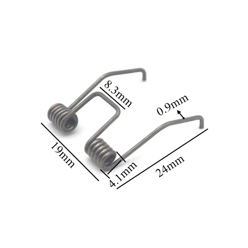 Resorte de repuesto para cortadora de pelo eléctrica Universal, 19x24mm, resorte de torsión doble de acero