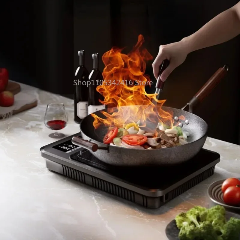 Household Flat Induction Cooker Multifunctional Intelligent Integrated Wok Kitchen Cooking Appliance