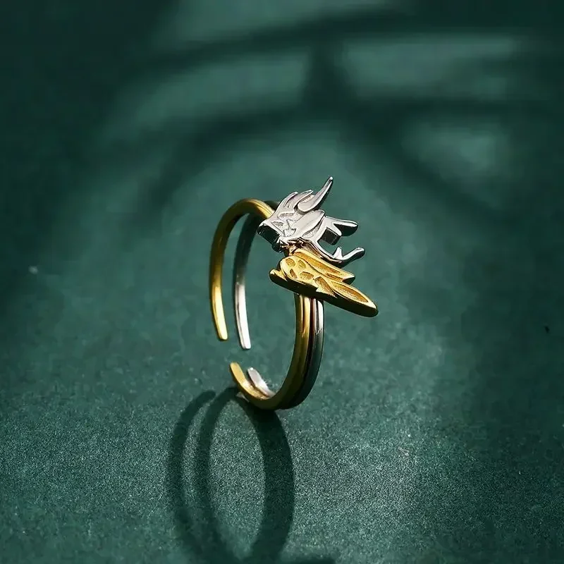 Kamen Rider Build Gold Rabbit Silver Dragon Style Open Ring Creative Personality Cool Cosplay costume accessory Props Gift