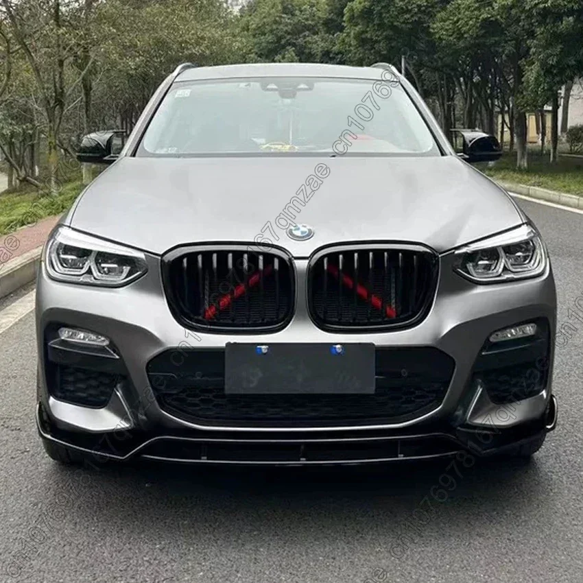 For BMW X3 G01 & X4 G02 M40i M40d M-Pack M-Sport 2017-2021 4Pcs Front Bumper Splitter Lip Diffuser Spoiler Black Guard Cover Kit