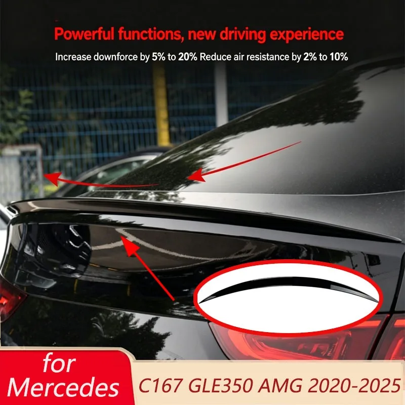 

Rear Roof Lip Spoiler for Mercedes Benz GLE Coupe C167 GLE350 GLE450 GLE53 AMG 2020 To 2025 Trunk Wing Automobiles Exterior