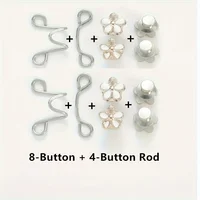 2 Sets of Easy to Clip Flower Waistband Adjustment Buckles - Sewing Free, Detachable, Adjustable Jeans Waist Extension Strap 4