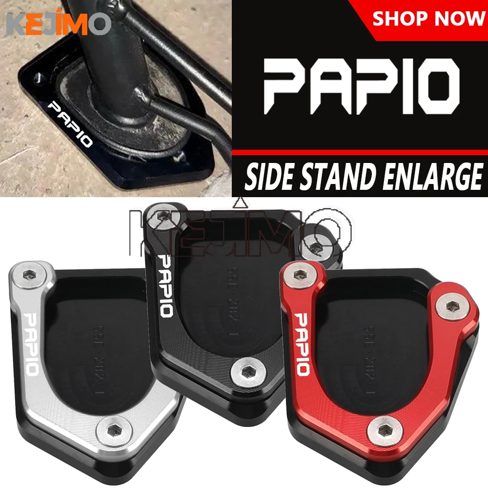 Motorcycle FOR CFMOTO CF MOTO XO PAPIO XO 125 XO-1 XO-2 Papio 125 CNC Foot Side Stand Extension Pad Support Plate Enlarge Stand