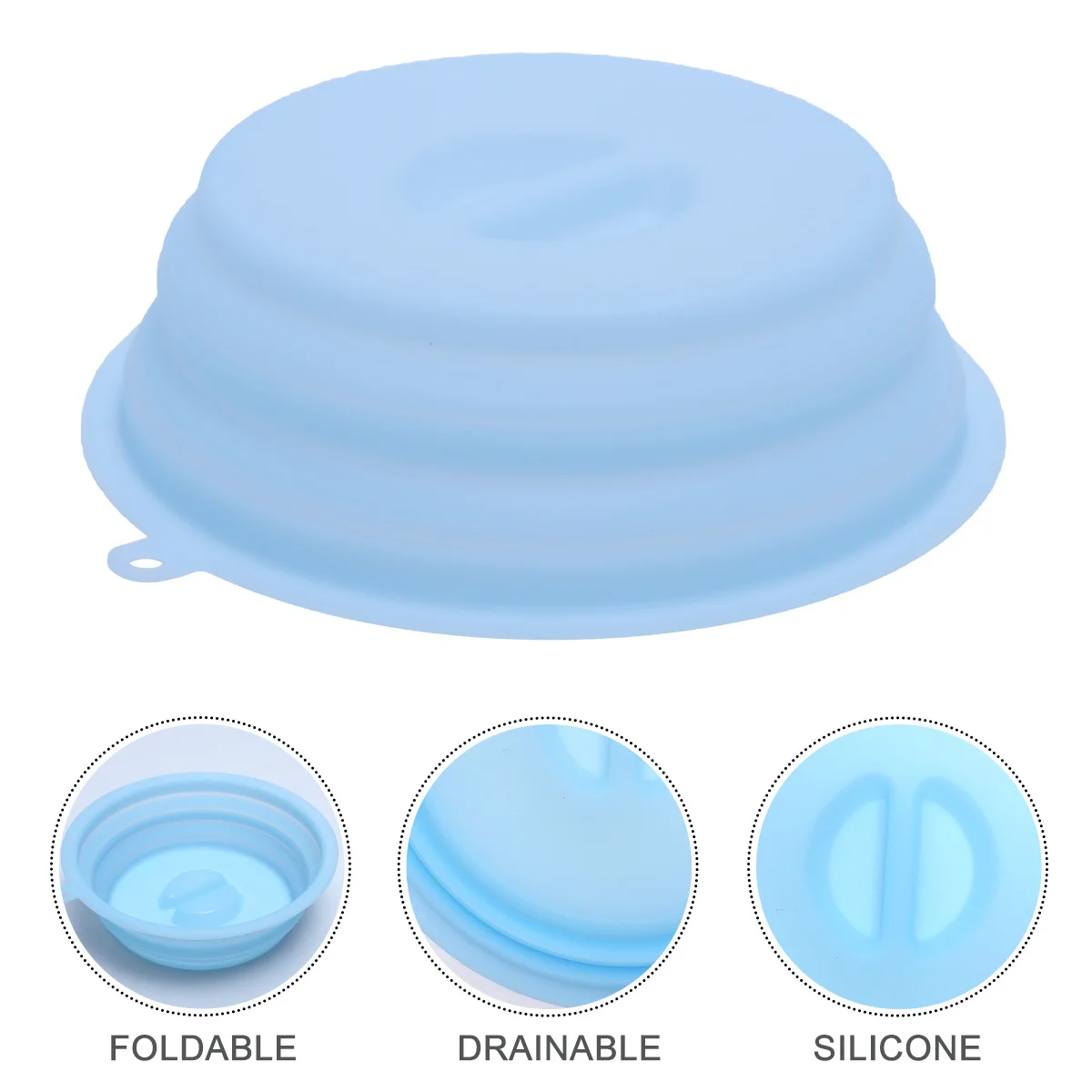 1 قطعة غطاء سيليكون طازج خفيف الوزن قابل للطي غطاء حفظ الطعام لوعاء الفواكه الخضروات تخزين التخييم الاستخدام في الهواء الطلق