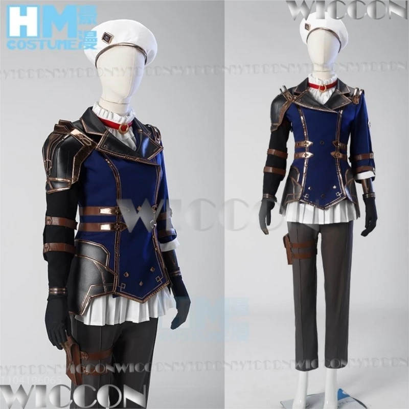 Anime Caitlyn Kiramman Arance Cosplay Costume Prop Wig Full Set Commander Women Holloween Game LOL League of Legends Customized