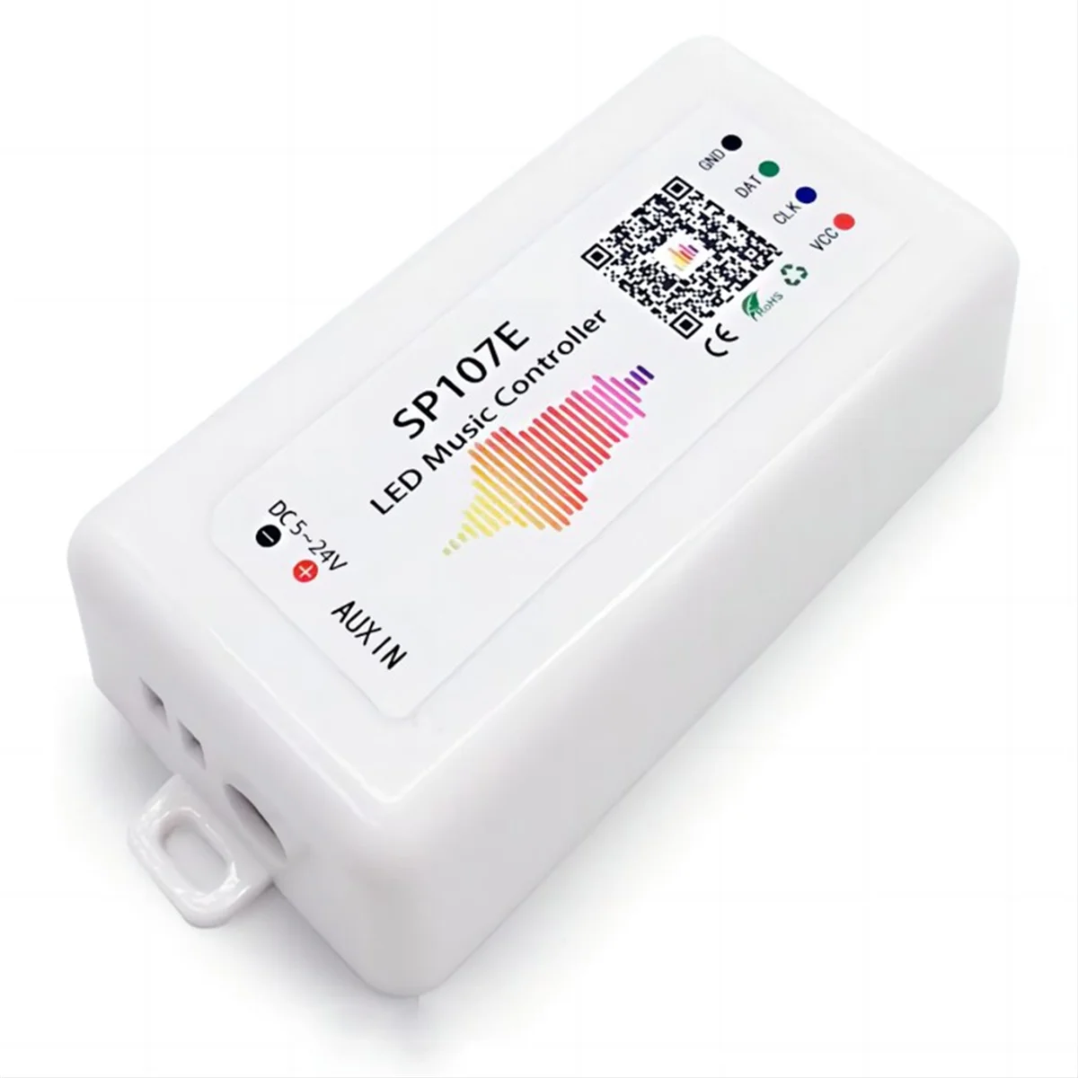 Controlador de música LED ABZV-SP107E DC5-24V con Control de música a todo Color SPI Compatible con Bluetooth inalámbrico por aplicación de teléfono
