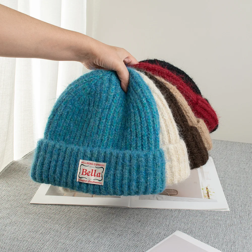 Gestrickte Beanie-Wintermützen für Damen und Mädchen, modische Mütze, All-Match-Warm-Wintermütze, weiche, kältebeständige Kopfbedeckung, Zubehör